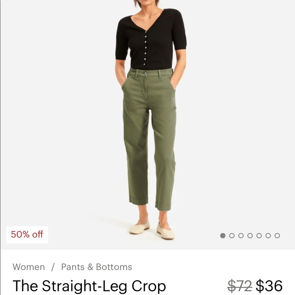 Everlane straight leg crop in Surplus